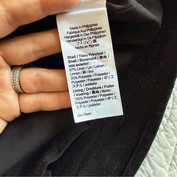 J. Crew - Squareneck A-line Dress in Stretch Linen Blend - Black - Picture 5 of 11